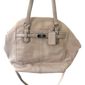 Coach Beige Leather Shoulder Bag
